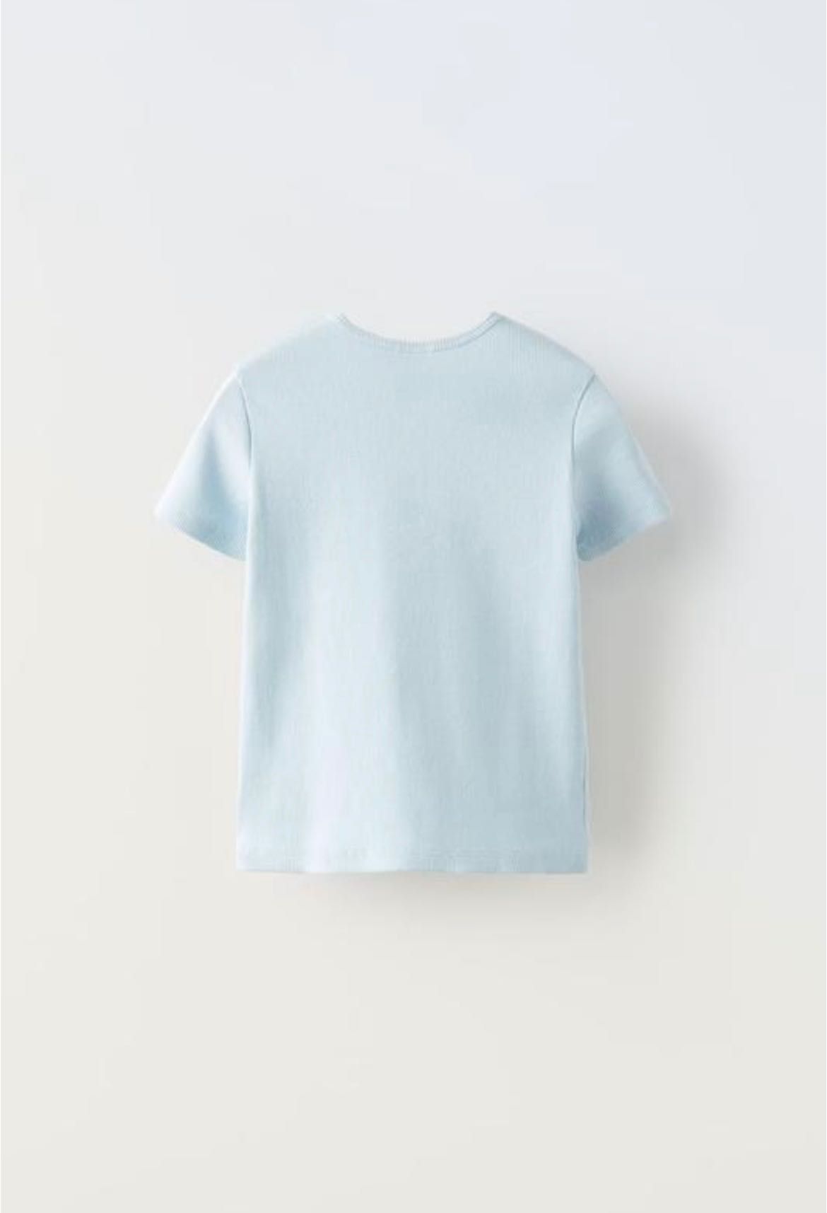 Блакитна футболка в рубчик Zara