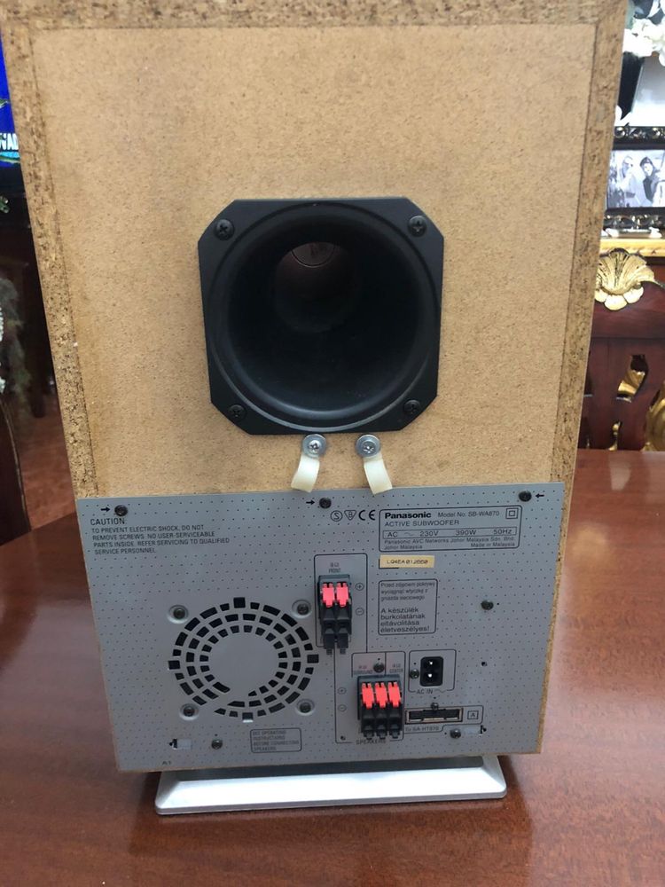 Sistema de som Homecinema Panasonic.