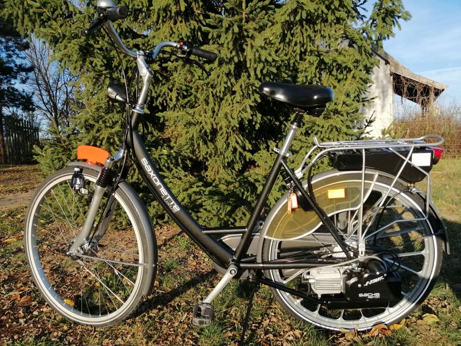 Saxonette Luxus E-start Rower z Silnikiem Spalinowym Sachs