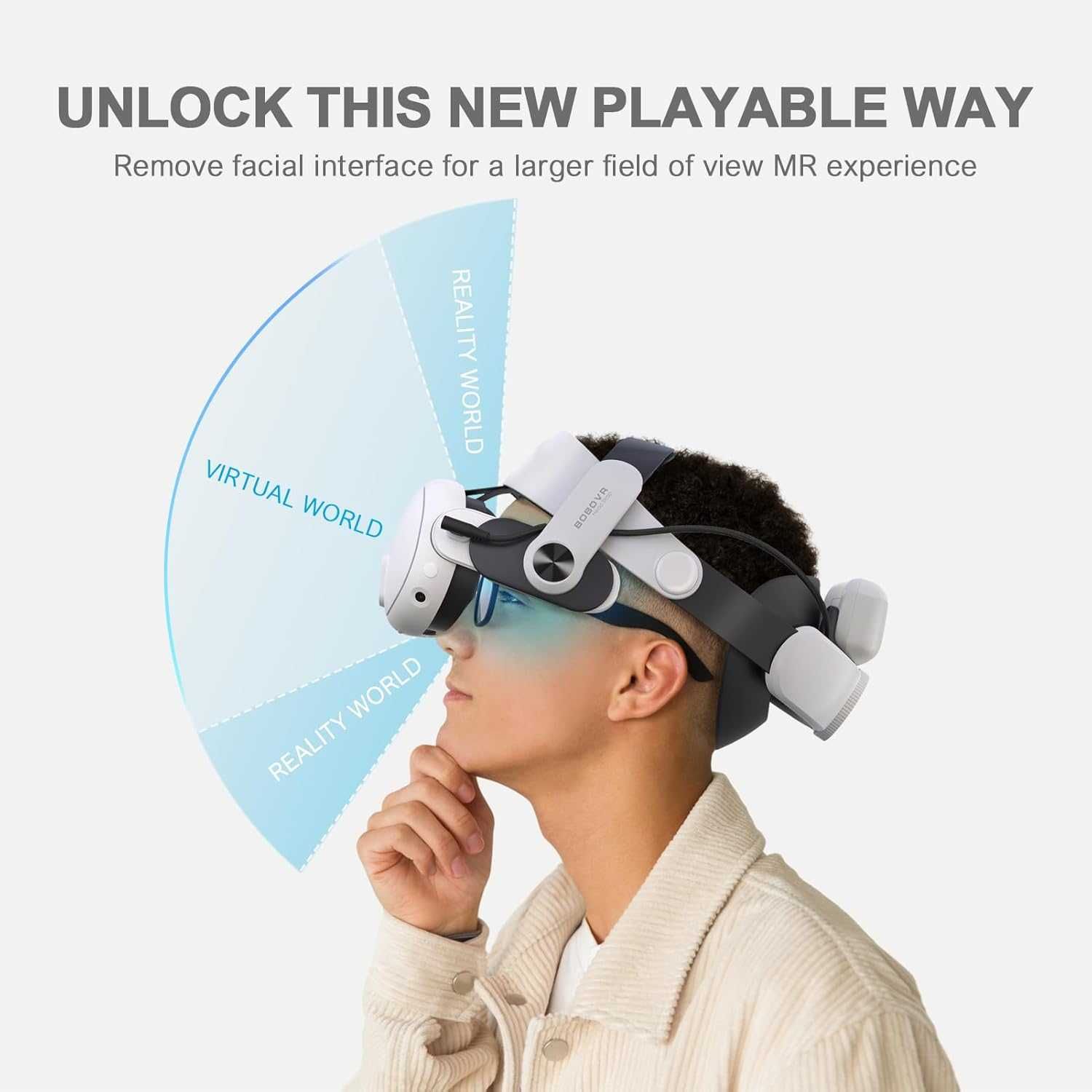 BOBOVR M3 Pro Battery Super Head Strap для Meta Quest 3/3S кріплення