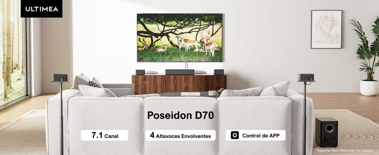 Звукова система / Сабвуфер Bluetooth 5.3 Ultimea 7.1 Poseidon D70