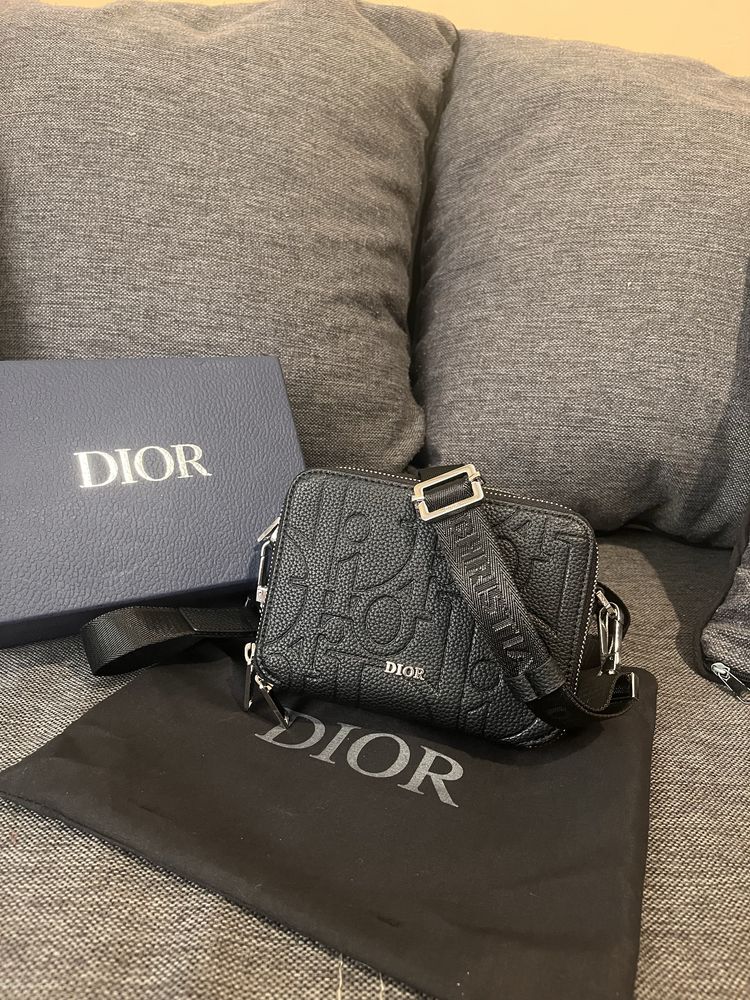 Сумка через плечо барсетка dior монограмная мужская небольшая кожанная
