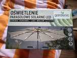 Lampki solarne na parasol