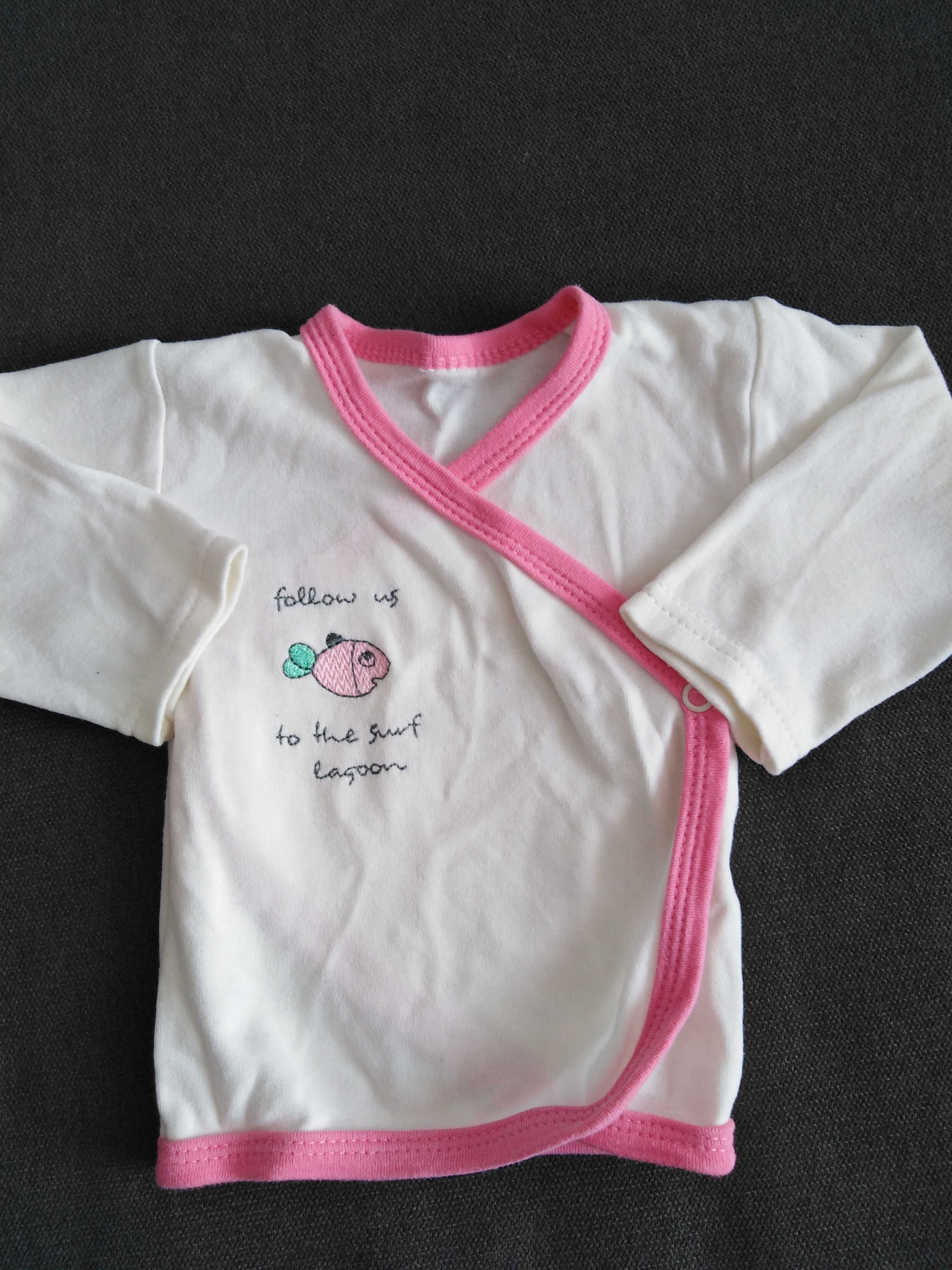 Bluzeczka niemowlęca dla dziewczynki, zapięcie kopertowe