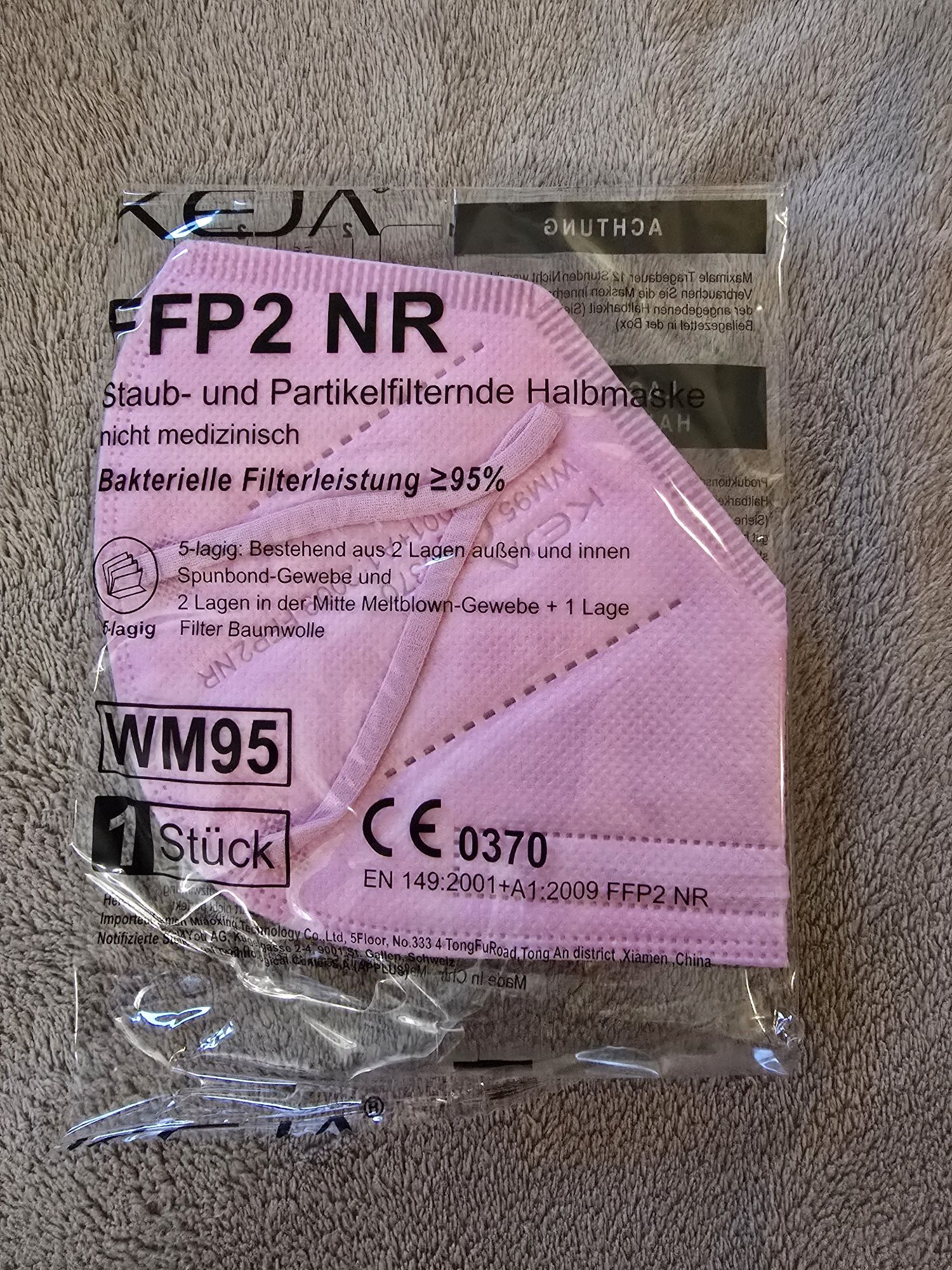 Maska ffp2, przeciwpyłowa, opakowanie 10 szt.
