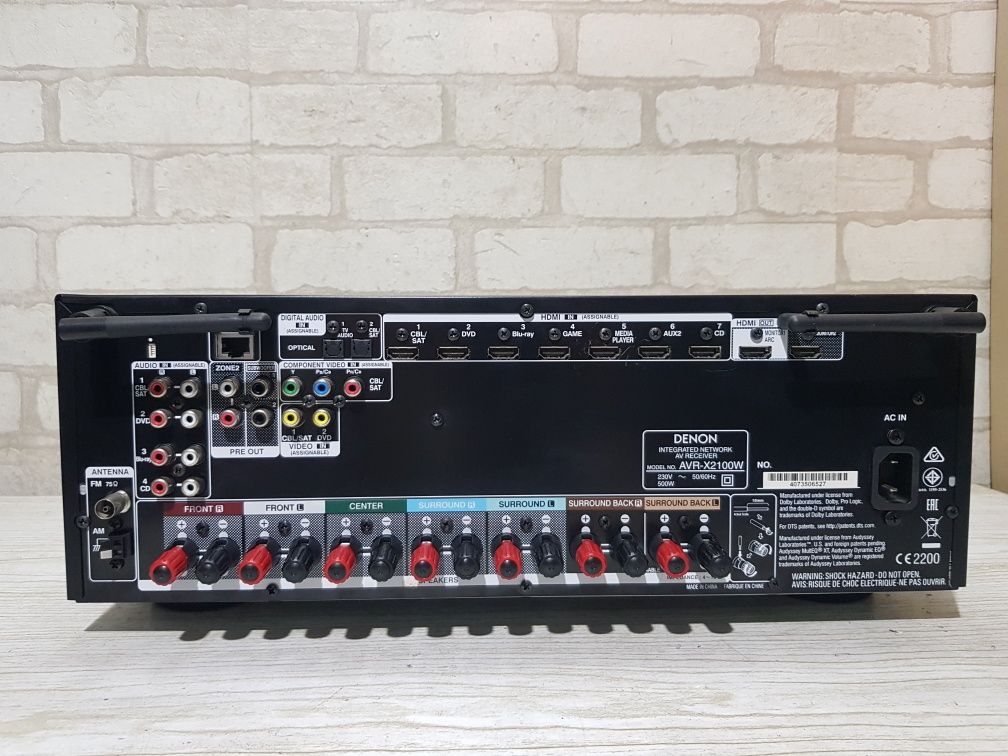 Пульт!7.2 AV ресивер Denon AVR-X2100+1 WiFi Bluetooth HDMI AirP