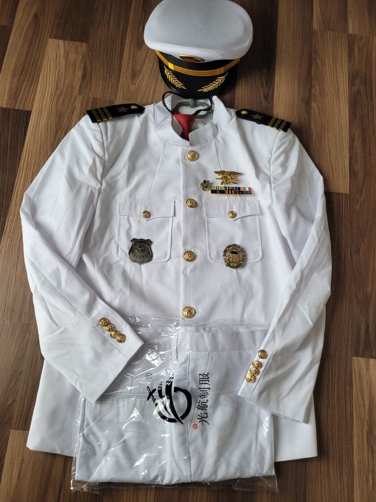 Kostium przebranie garnitur mundur pilot wojskowy