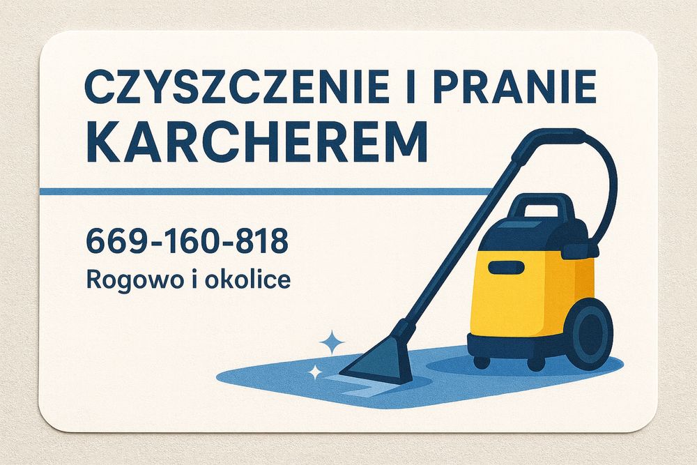 Pranie tapicerki Karcher.