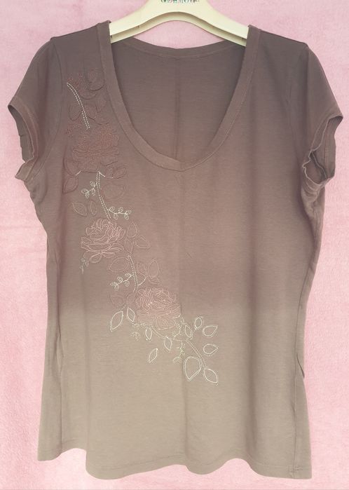 Bawełniana bluzka damska z aplikacja r. 42