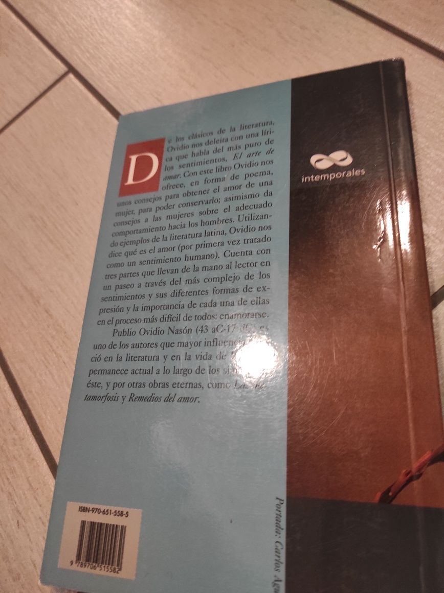 Ovidio el arte de amar (książka po hiszpańsku)