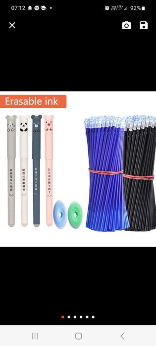 Zestaw długopisów zmywalnych długopis zmywalny wklady 4 + 2 + 20