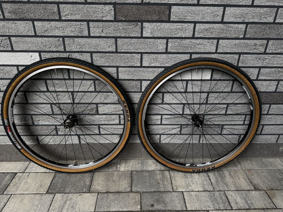 Komplet kol 28” kola gravelowe cyclocross Alexrims Novatec Kenda