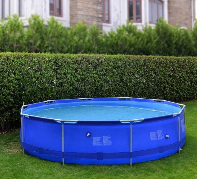 DUŻY BASEN OGRODOWY basen stelażowy na ogród działkę 305x75cm + pompa