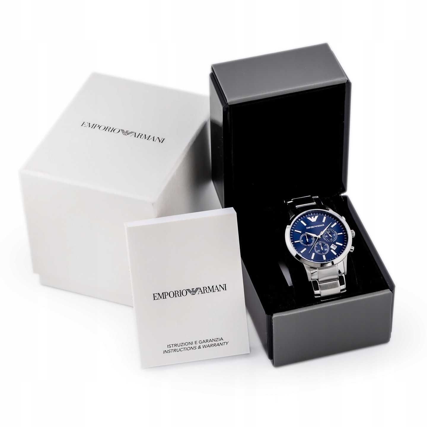 Zegarek MĘSKI EMPORIO ARMANI AR2448 RENATO pudełko certyfikat datownik