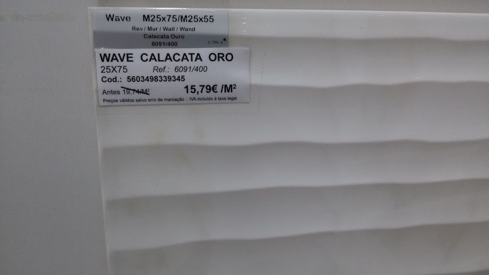 Azuleijos Wave Calcata Oro