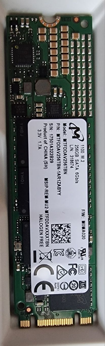 SSD накопитель M.2 256 gb Micron 1100