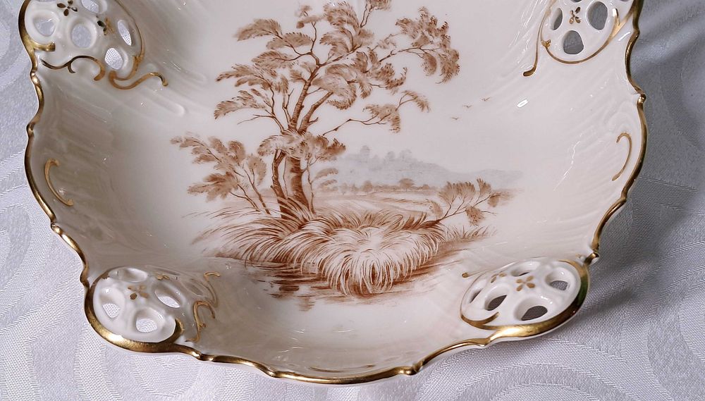 Patera na nóżkach Sygnatura Rosenthal Elfenbein Kronach Moliere