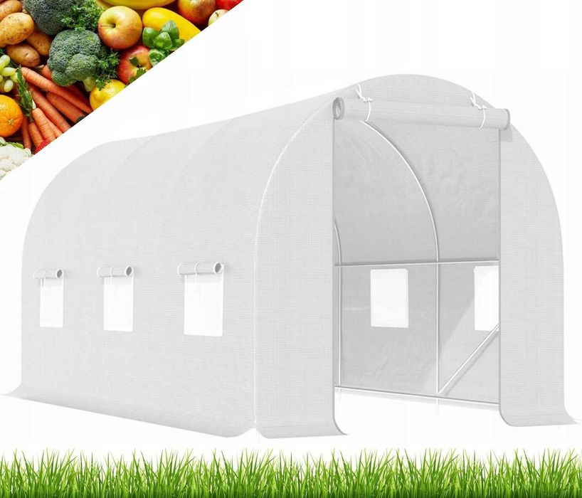 TUNEL foliowy ogrodowy 10m2  Ogrodowy wzmacniany rurki fi25mm PROMOCJA