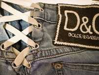 мягкие летние джинсы Dolce&Gabbana на шнуровке