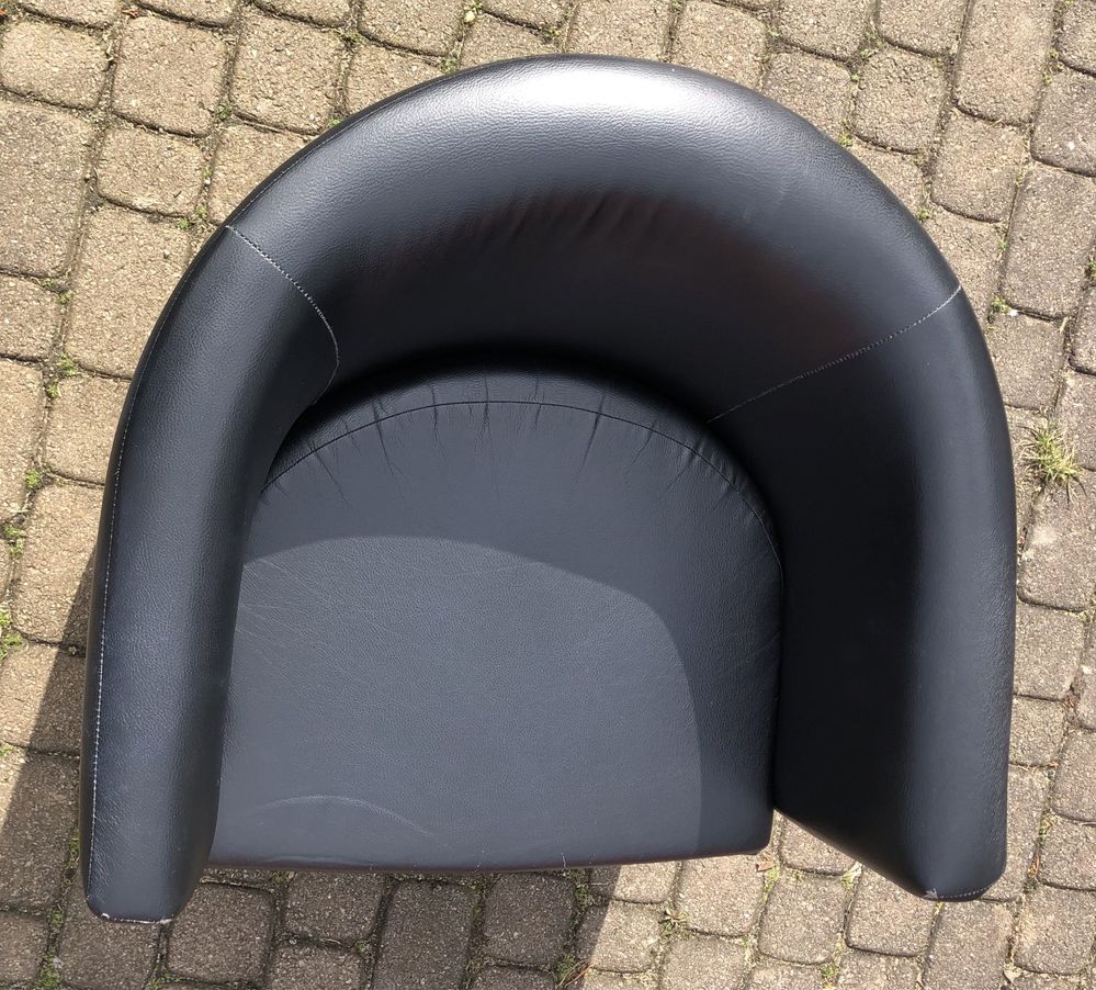 11x fotel klubowy Solsta Olarp Ikea czarny eko skóra model wyprzedany!