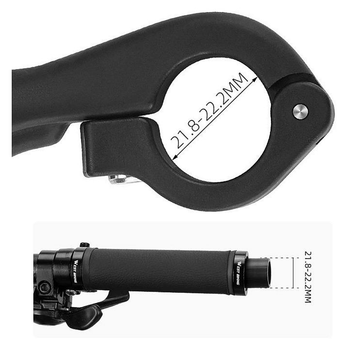 WESTBIKING Rogi Rowerowe Ergonomiczne 95g/100mm Uniwersalne Odblaskowe