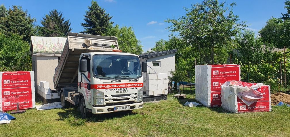 Transport Żwiru, Piasku, Betonu, Ziemi,Kamieni,Gruzu Wywrotki 1-27 ton