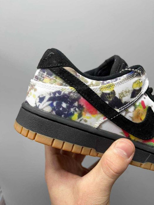 Мужские замшевые кроссовки Nike x Supreme SB Dunk Low Rammellzee найк