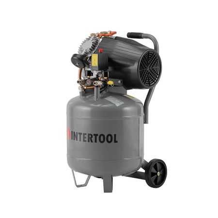 Компресор INTERTOOL PT-0018 80л, вертик, 2.2 кВт, 220В,8 aтм,354 л/хв.