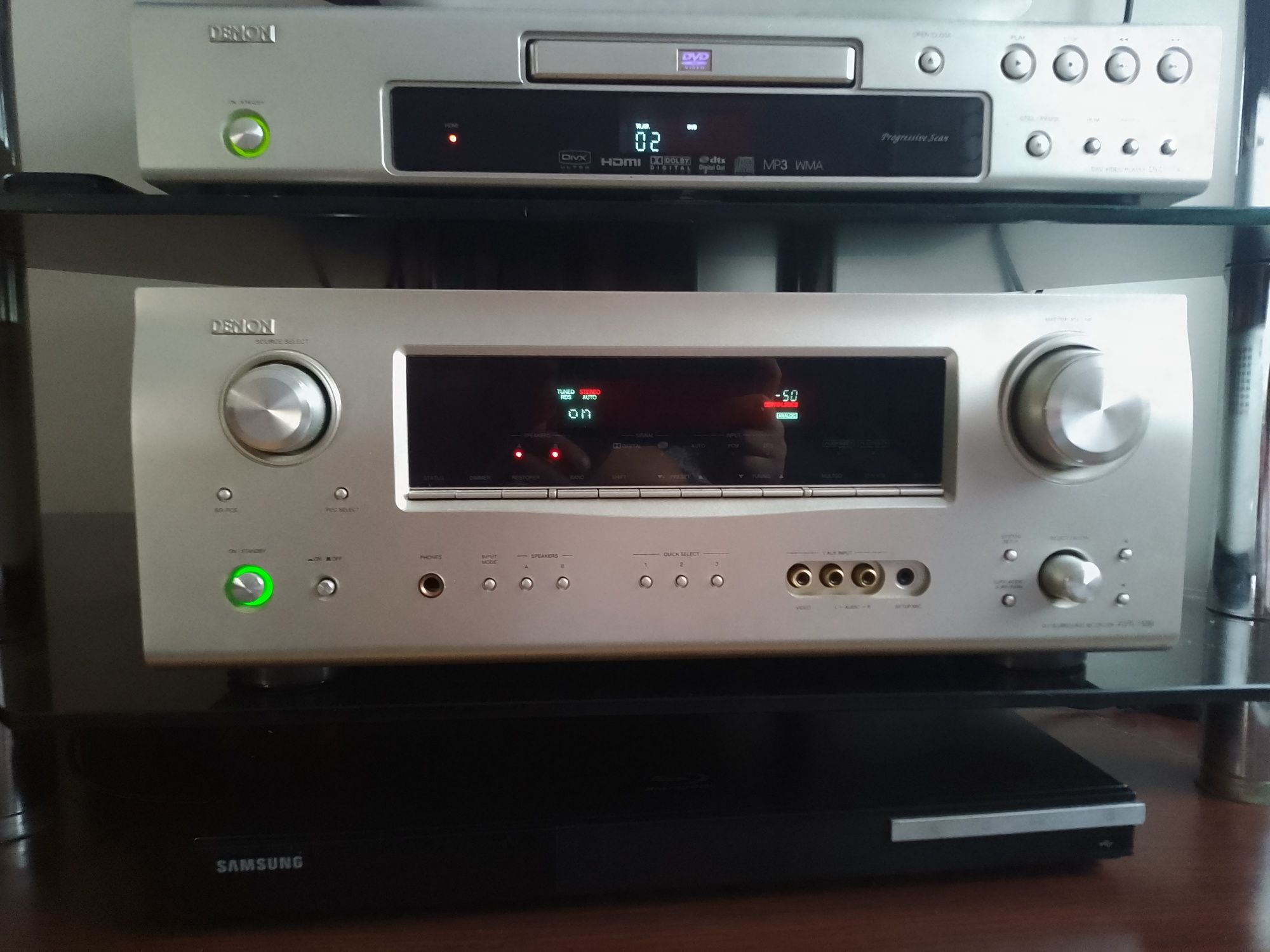 Amplituner denon AVR 1509 +dvd denon.