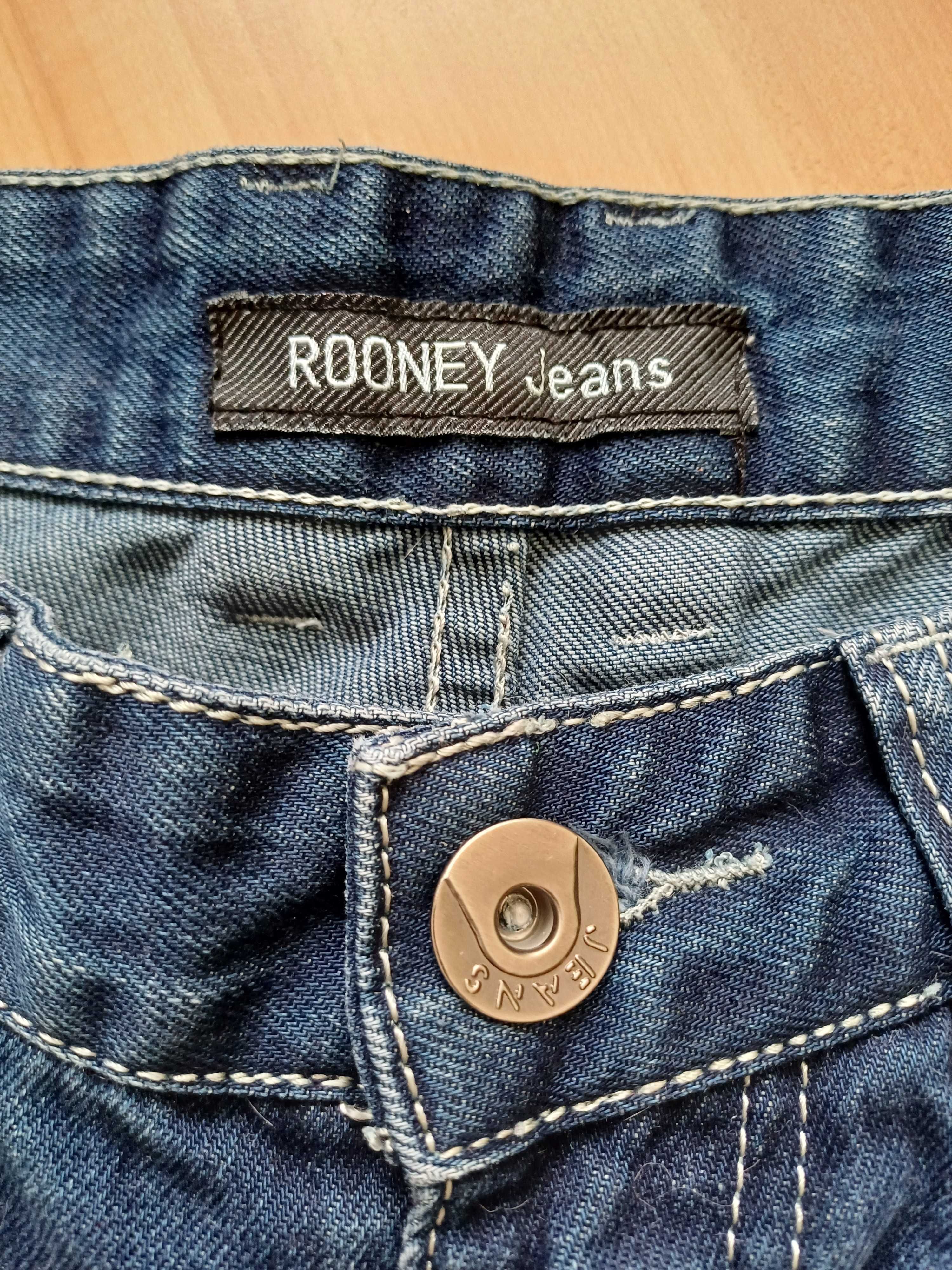 Spodnie długie męskie dżinsowe jeans wycierane casual Rooney