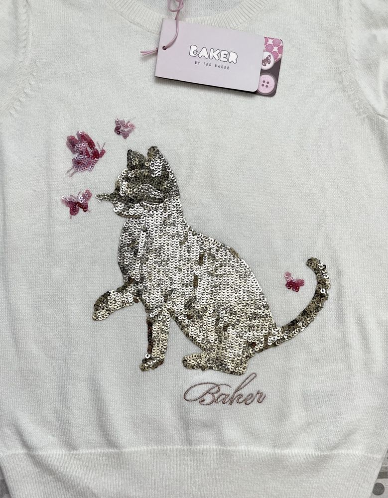 Новая футбока с котенком TED BAKER для девочки 5-6 лет