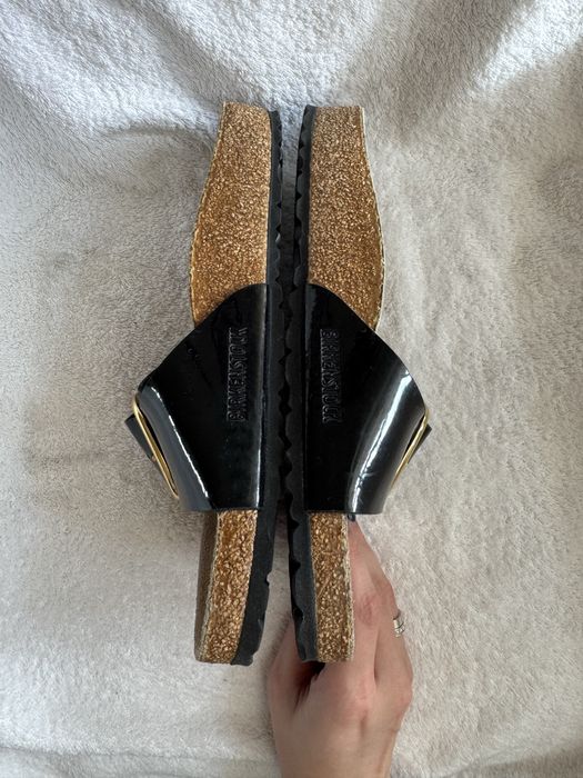 Шлепанцы сланцы birkenstock 40p черные лак