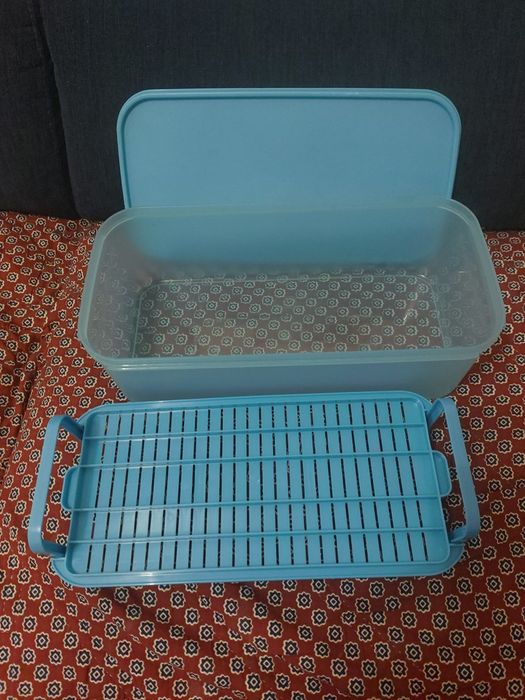 pojemnik  tupperware na ciasto szer 18 dł32 wys12cm