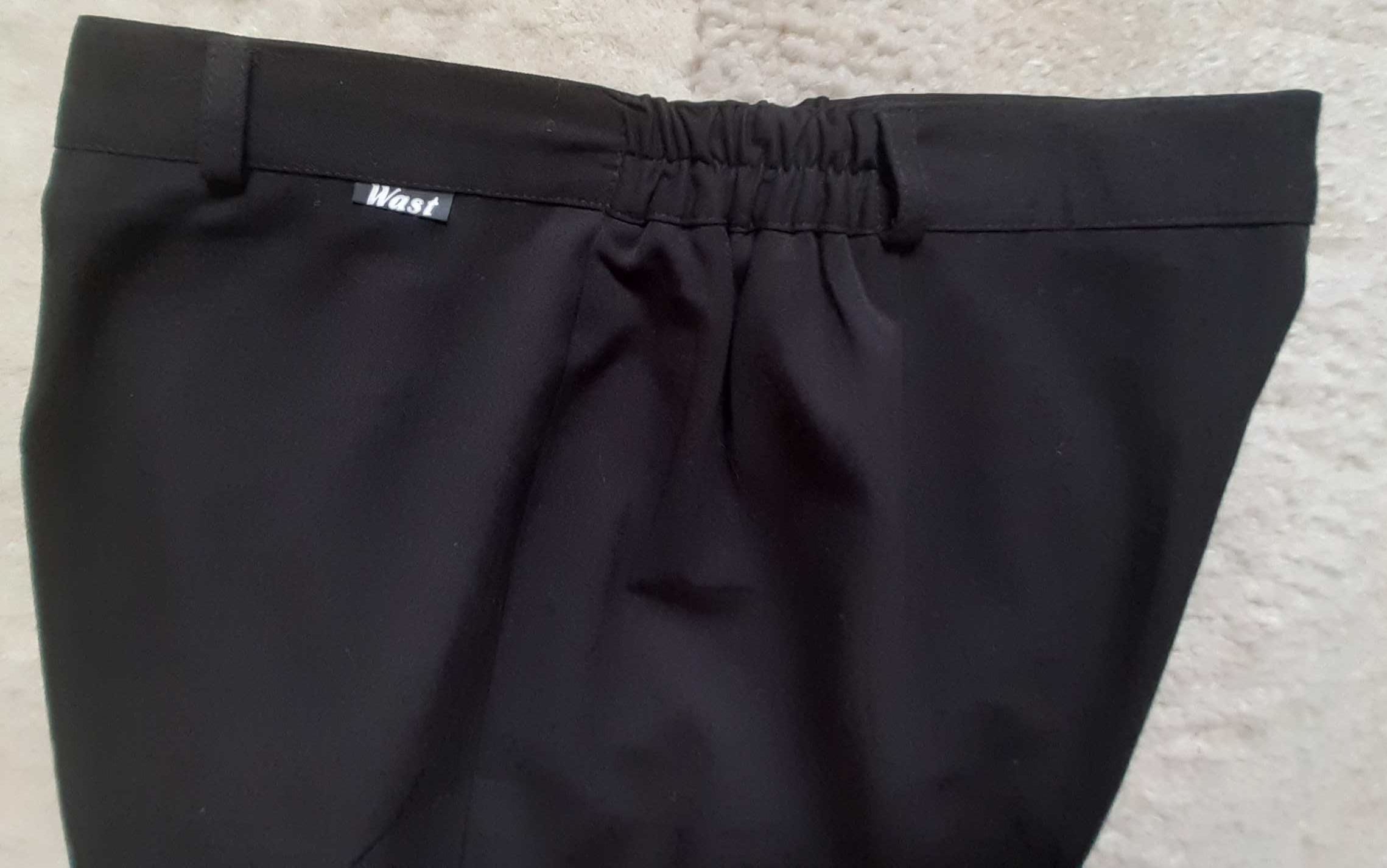 Damskie polskie czarne spodnie Wast, rozmiar 48