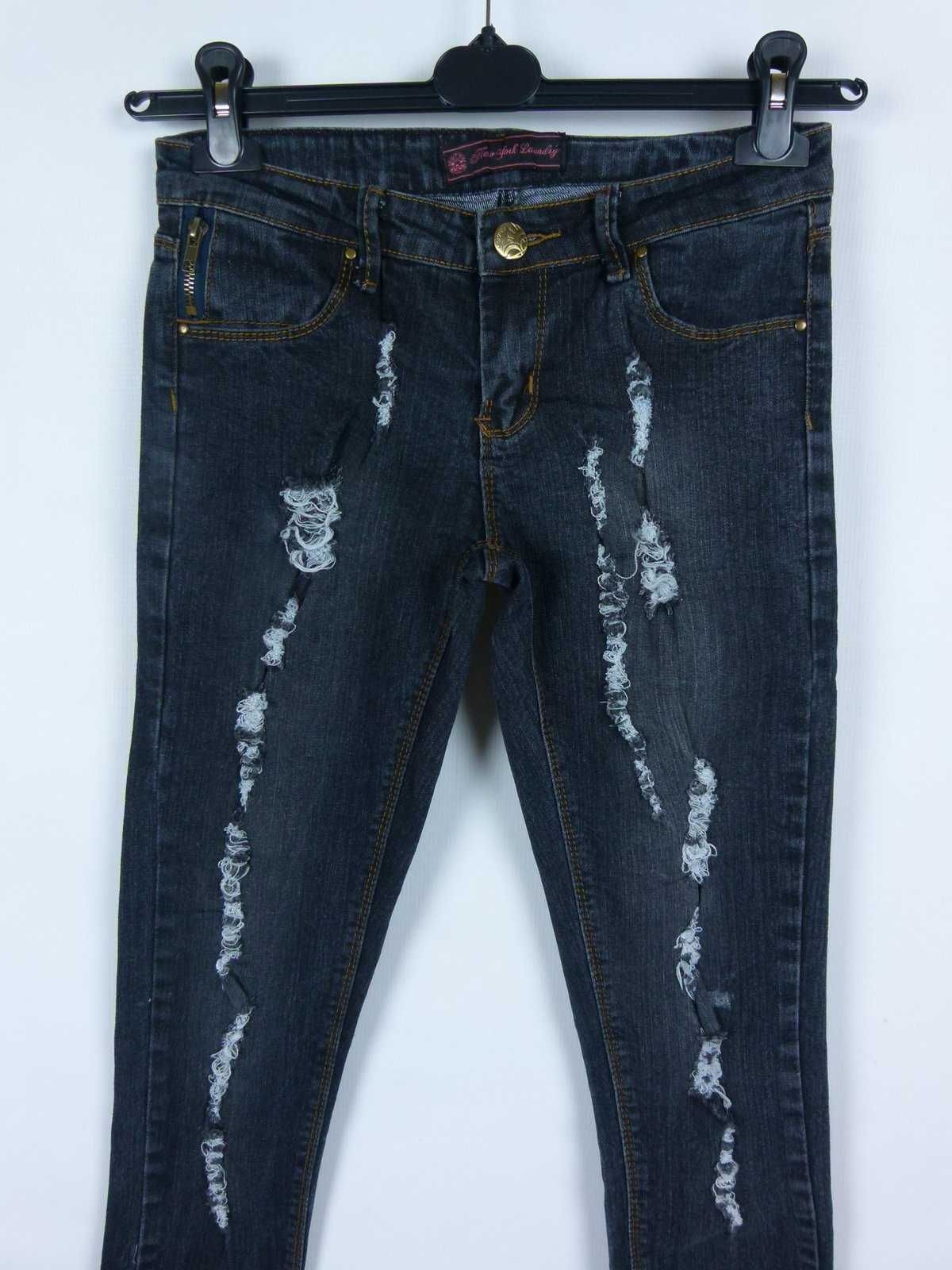 New York Laundry spodnie jeans przetarcia / 36