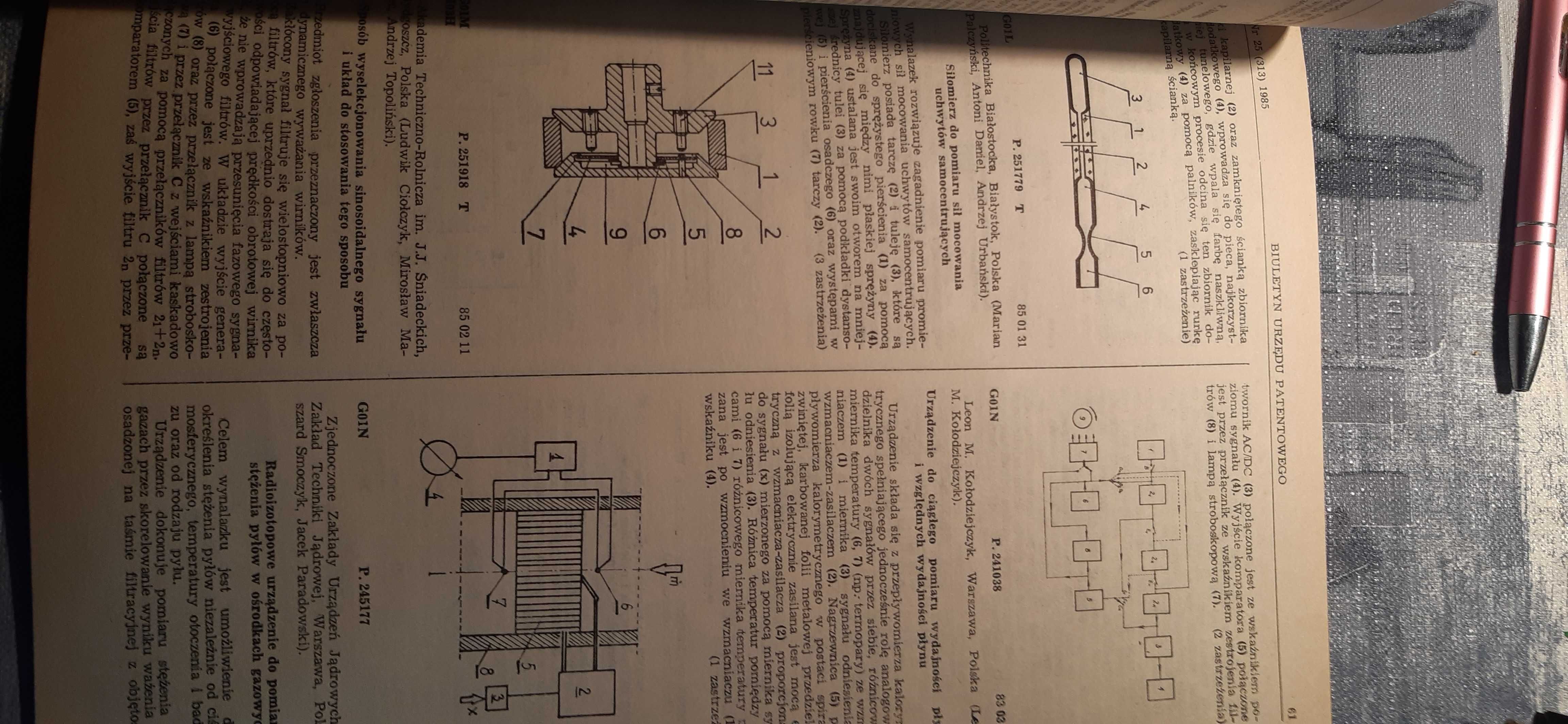 biuletyn urzędu patentowego 1985r. dla kolekcjonerów