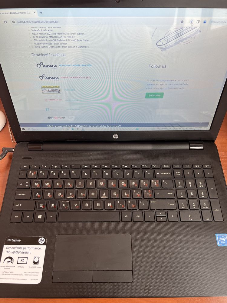 Ноутбук HP Laptop 15-bs212wm Celeron N4000 4GB, 500HDD