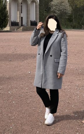 Сіре жіноче пальто Зара Zara
