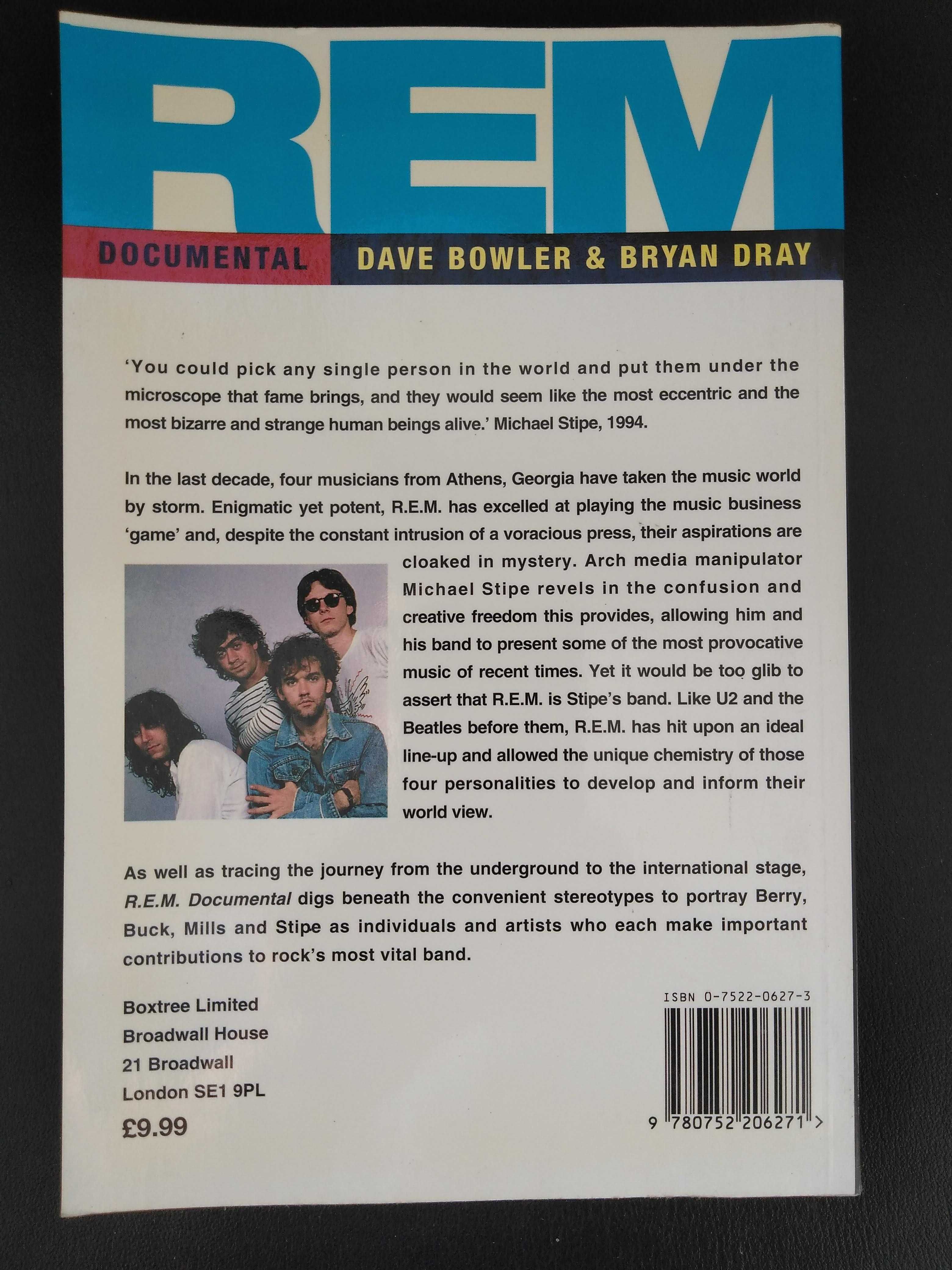 livro: Dave Bowler e Bryan Dray "R.E.M. documental"