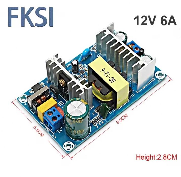 ac dc импульсный блок питания 12в 6а імпульсний блок живлення