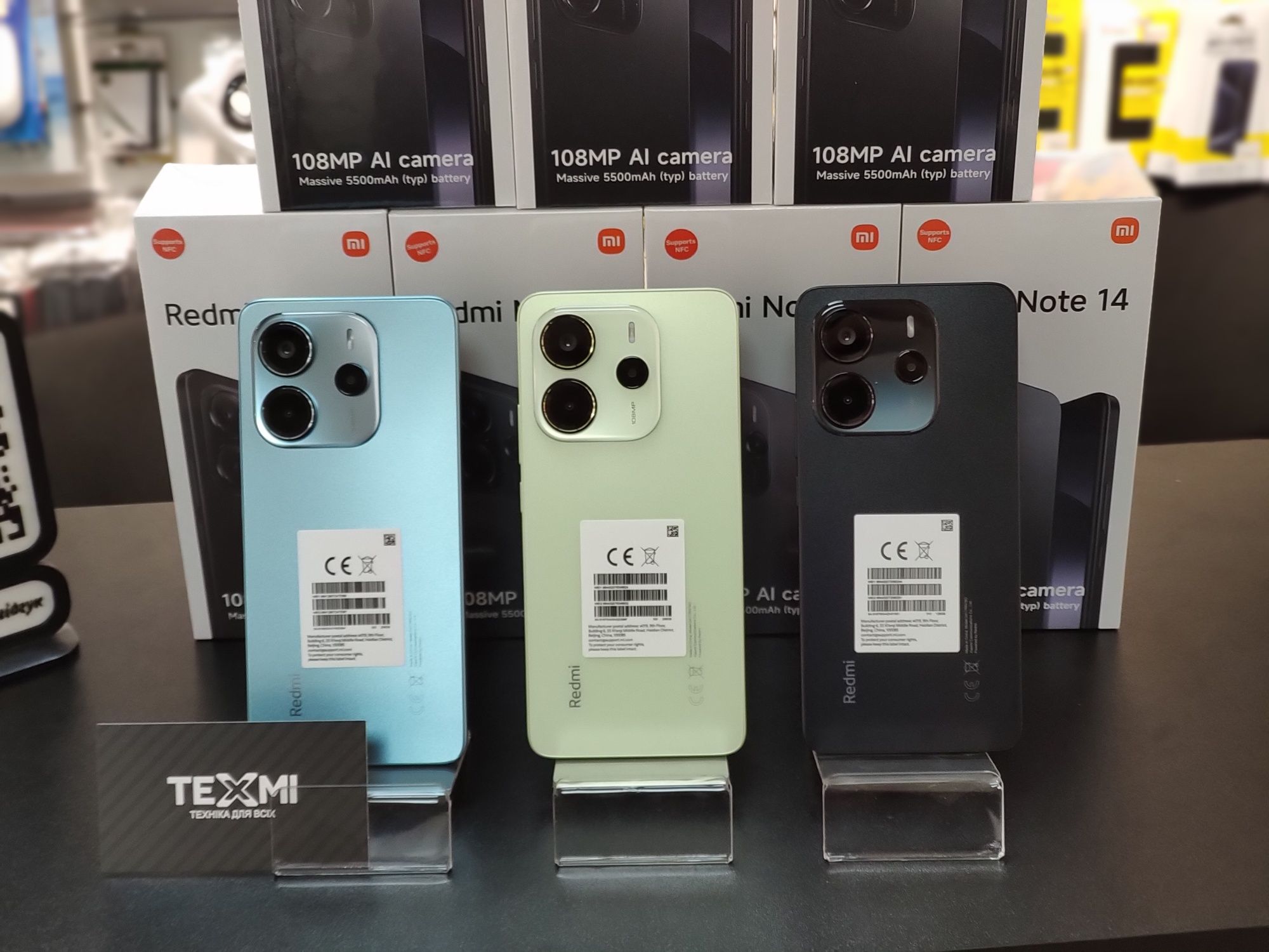 МАГАЗИН! Нові Xiaomi Redmi Note 14 6/128Gb, 8/256Gb Black, Green, Blue