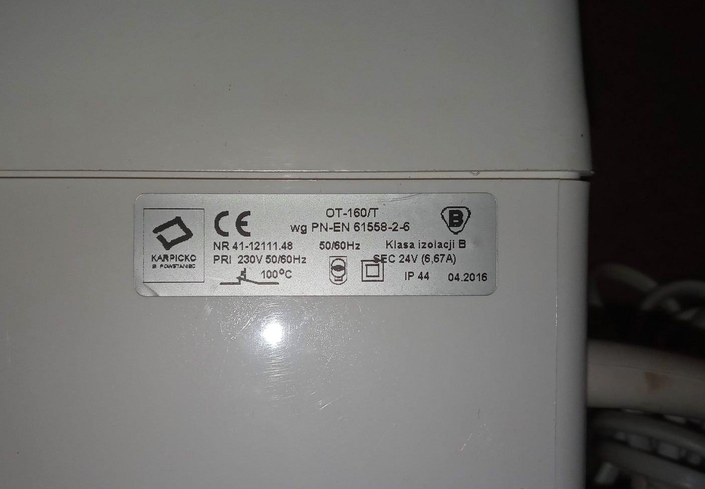 Transformator bezpieczeństwa 24v ot-160/T
