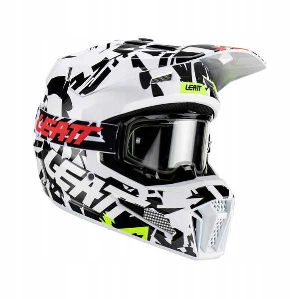Kask Leatt Kit Moto 3.5 V23 Cross Enduro Zebra S / M / L / XL / XXL