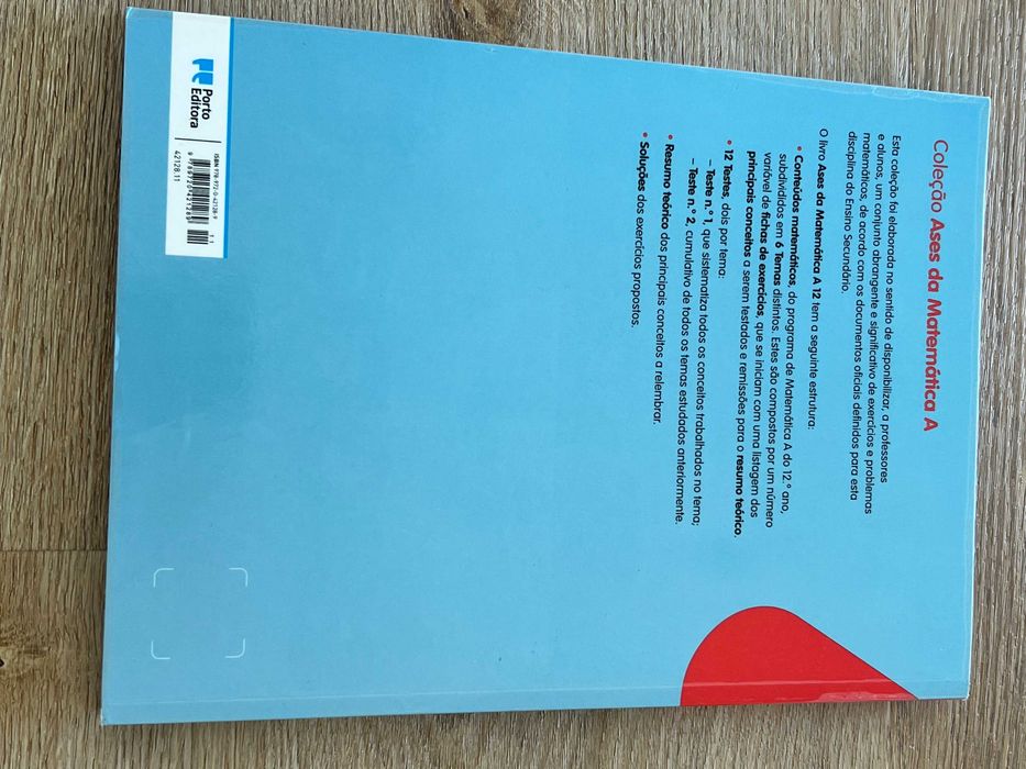 ASES da Matemática A 12° ano - Porto Editora - com resoluções em Papel