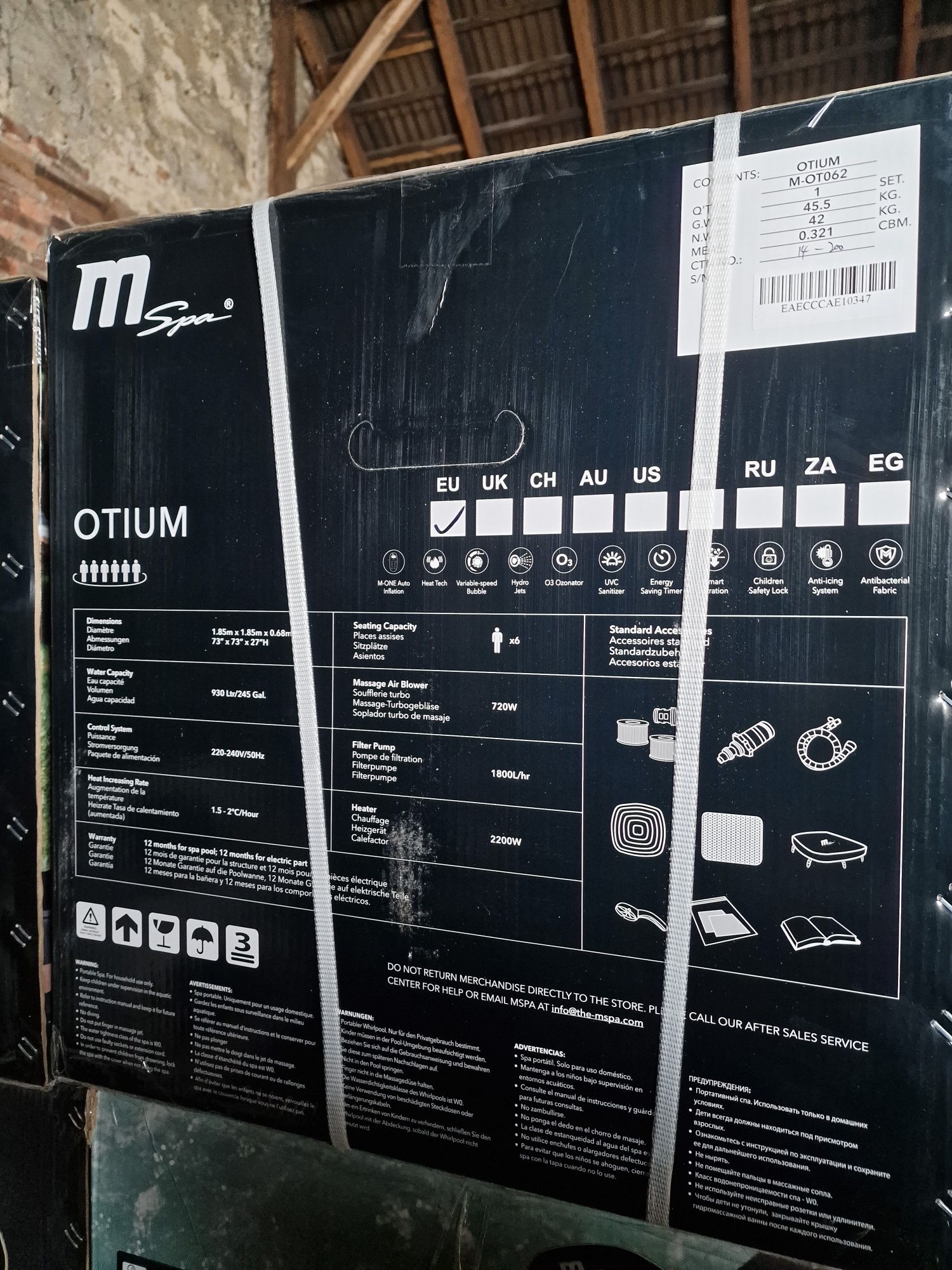 Jacuzzi ogrodowe Mspa Otium 6 osobowe Hydromasaż Ozon UV Model na 2025
