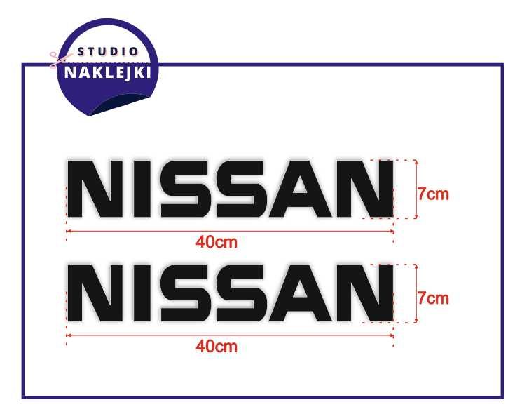 Naklejki Nissan na wózek widłowy czarny napis logo nalepka naklejka