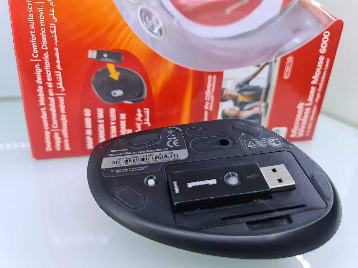 Rato Microsoft Wireless Laser Mouse 6000 (usado, funcional)