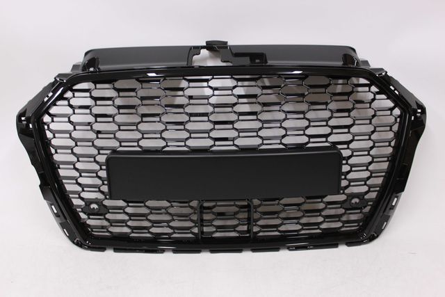 GRILL Atrapa chłodnicy AUDI A3 S3 8V 17-20 lift RS-LOOK GLOSSY BLACK