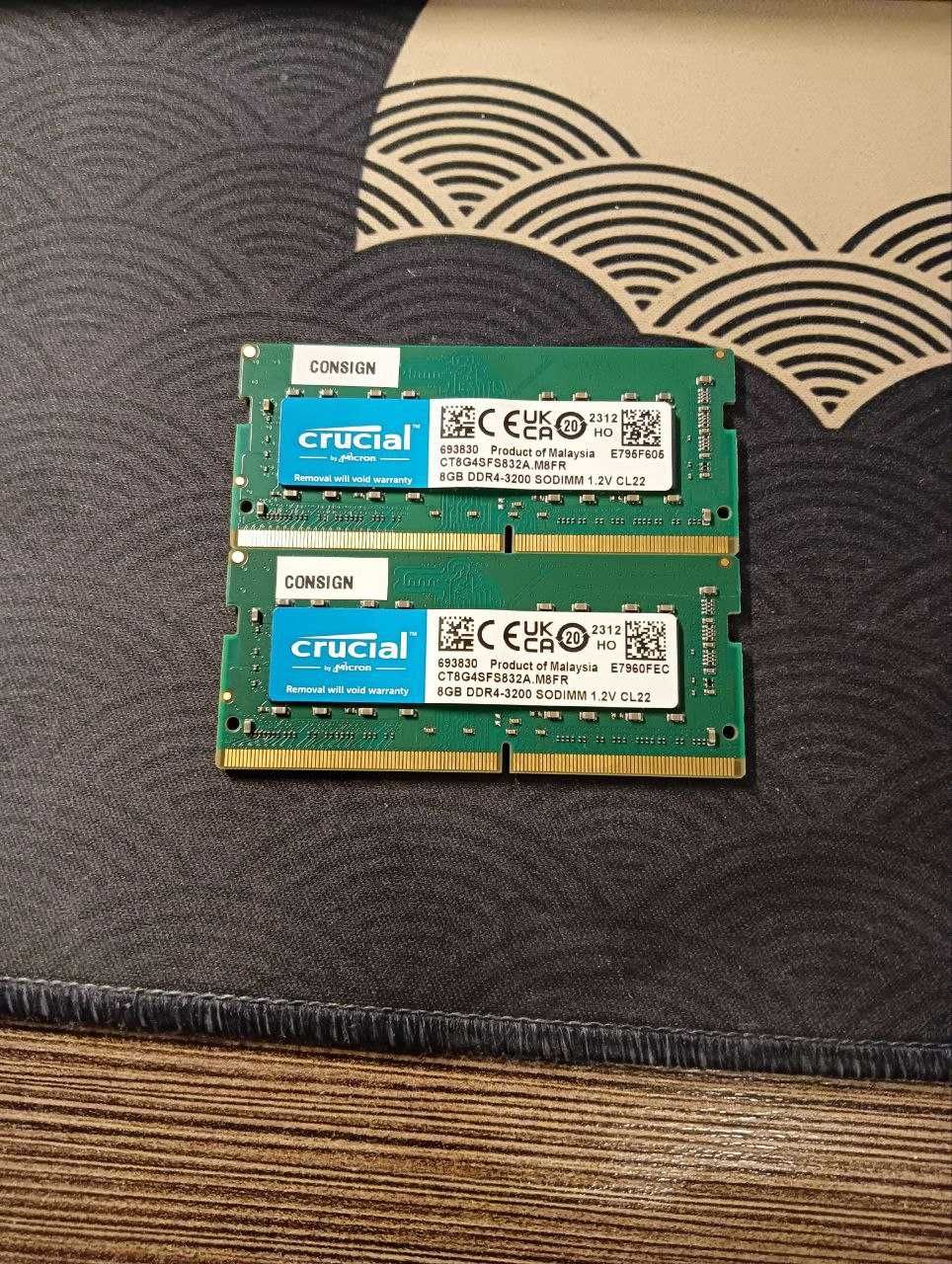RAM Crucial 8gb 2x DDR4-3200 CL22 SODIMM