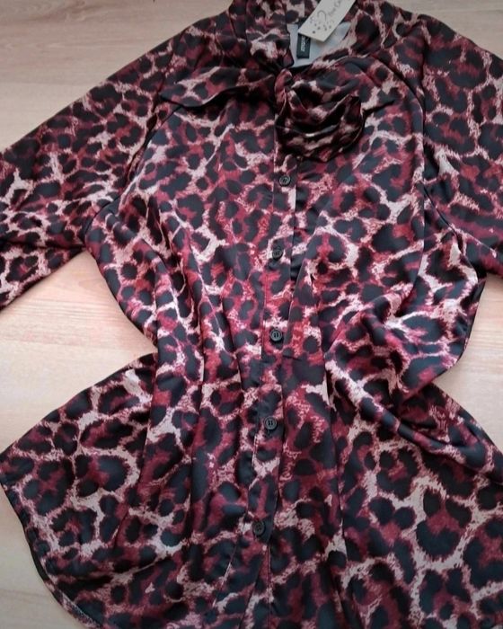 Bluzka koszulowa, koszula panterka, nowa